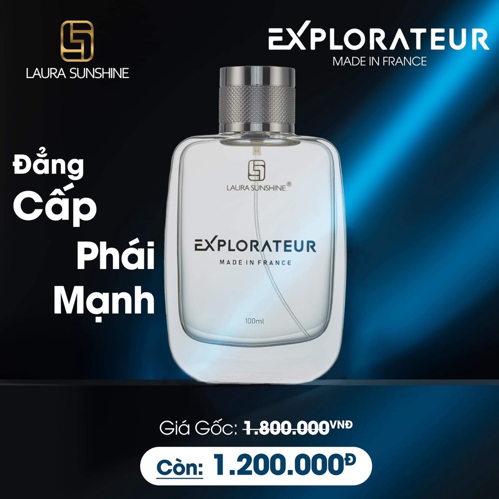 Nước hoa nam Laura Paris 04 Explorateur - Nước hoa nam Laura Sunshine Nhật Kim Anh mùi 04 (100ml)