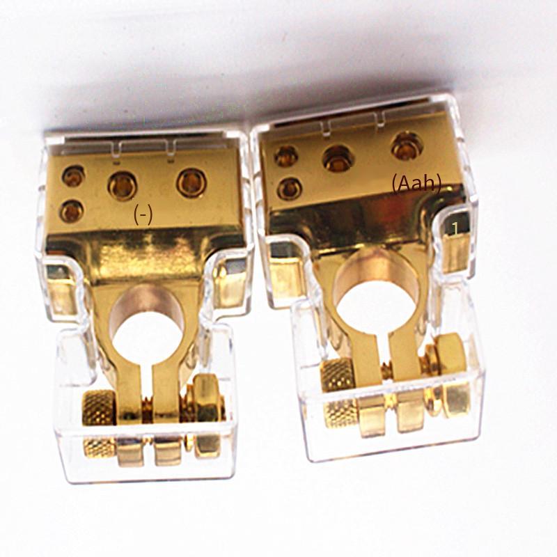 Đảm bảo chất lượng âm thanh xe hơi sửa đổi xe pin đầu pin cài đặt pin đầu clip thiết bị đầu cuối vành đai vàng vỏ