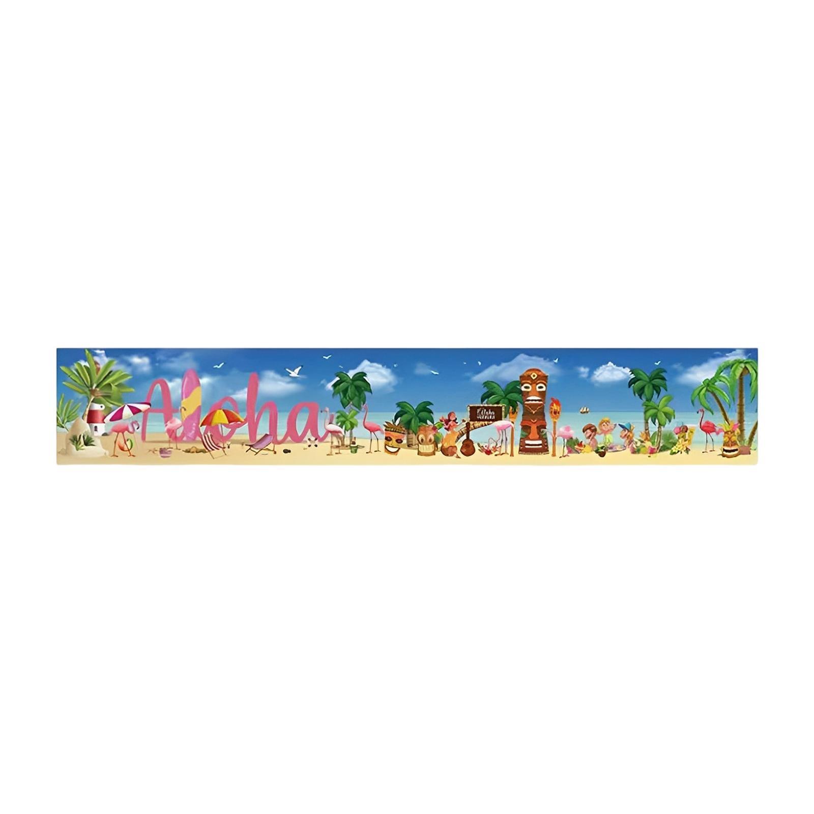 Luau Party Decoration, Beach Aloha Backdrop Banner, Hawaiian Theme Birthday Party Supplies, Summer Flamingo Baby Shower Decoration