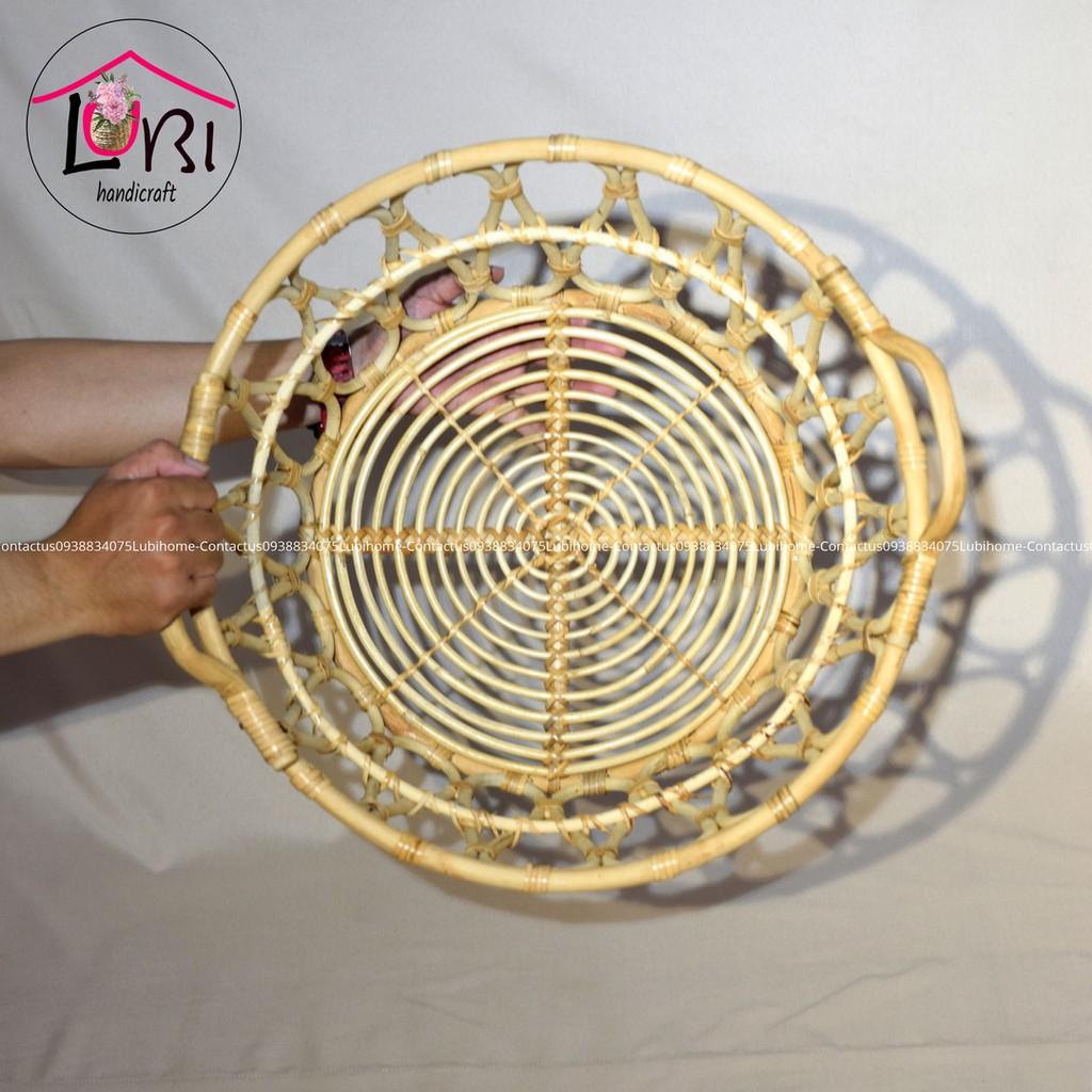 Sọt mây đựng đồ hình tròn bộ 3 côn đáy - sang trọng, tinh tế
