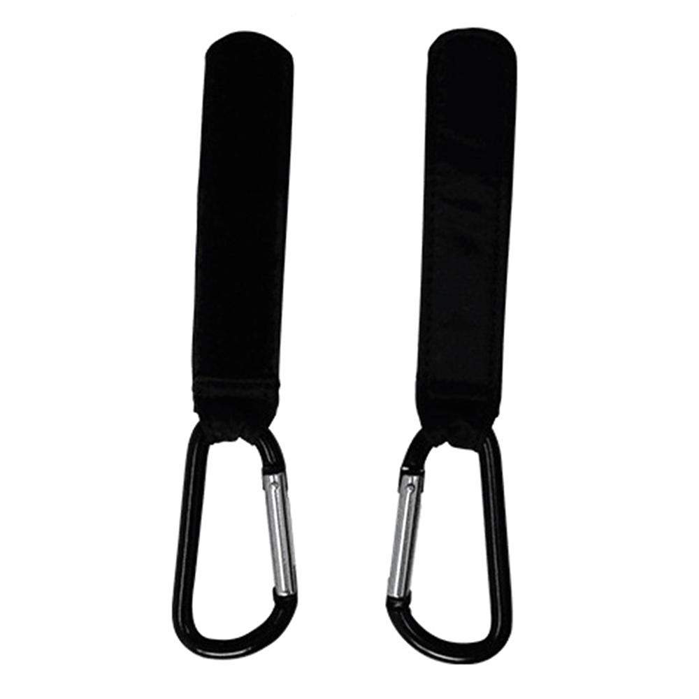 Bộ 2 cái móc xe đẩy thiết kế bền chắc, bằng nhôm, dây đeo chống trượt
