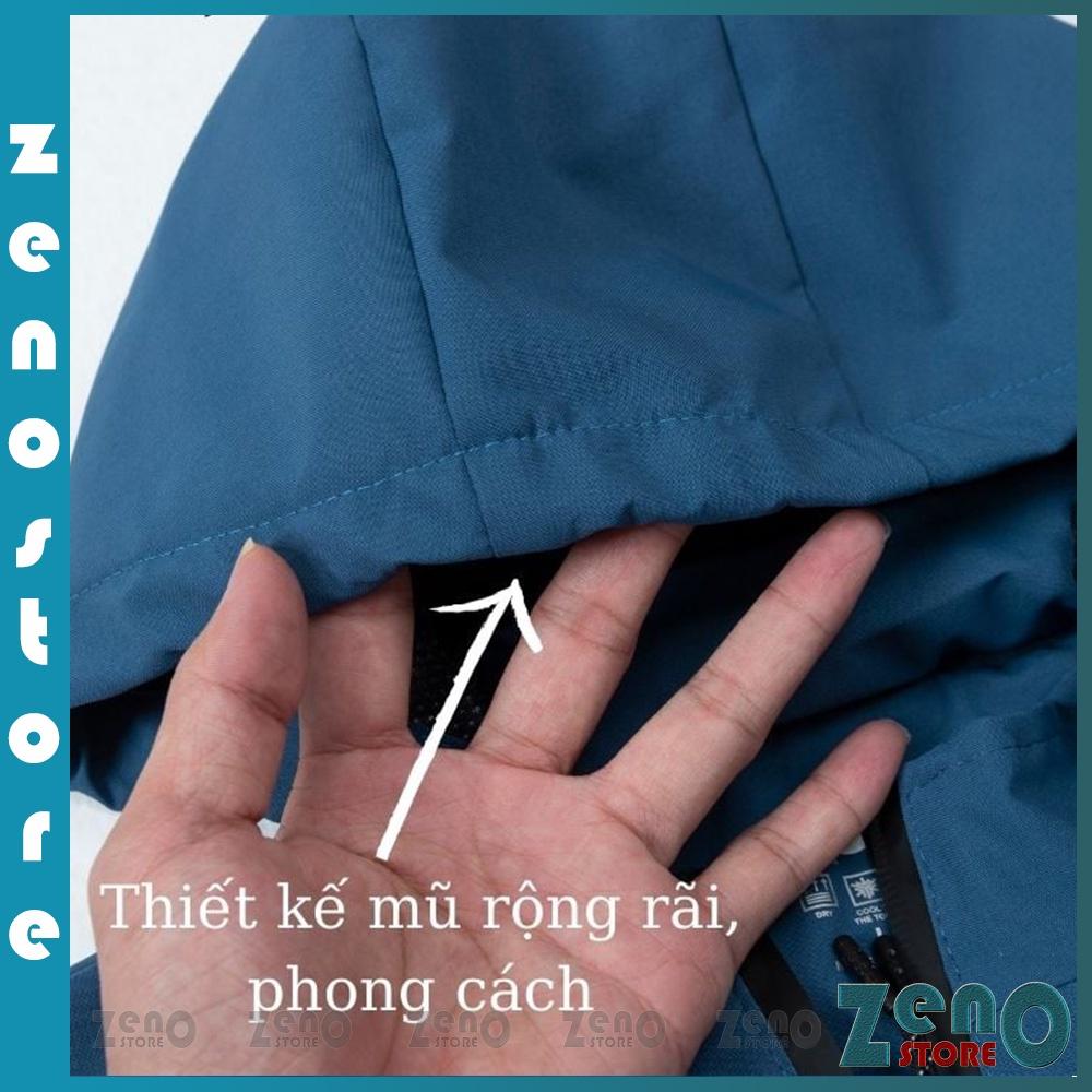 Áo Khoác Gió Nam Nữ ZnAK134 áo khoác ngoài Unisex 2 Lớp Có Túi Đựng Chống Nước Thời Trang