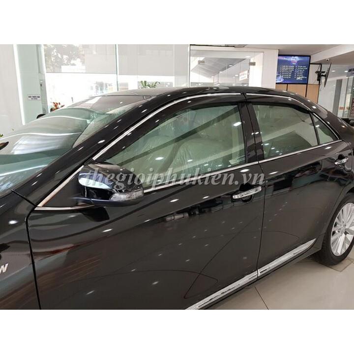 Bộ vè che mưa Toyota Camry 2012-2018 chỉ mạ Crom cao cấp