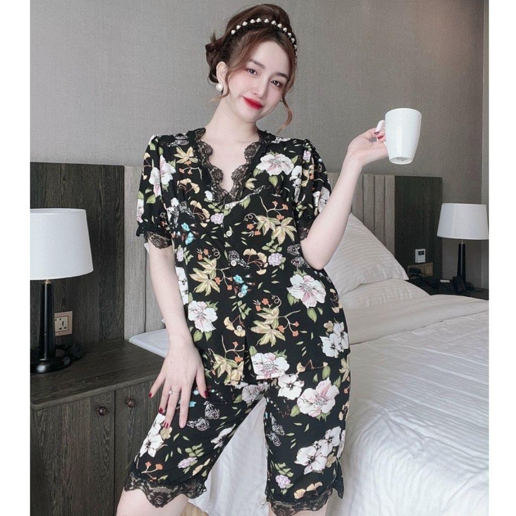 Đồ ngủ Pijama ️FREE SHIP️Đồ ngủ Nữ Dễ Thương Lụa Cao Cấp mềm mịn < 63Kg