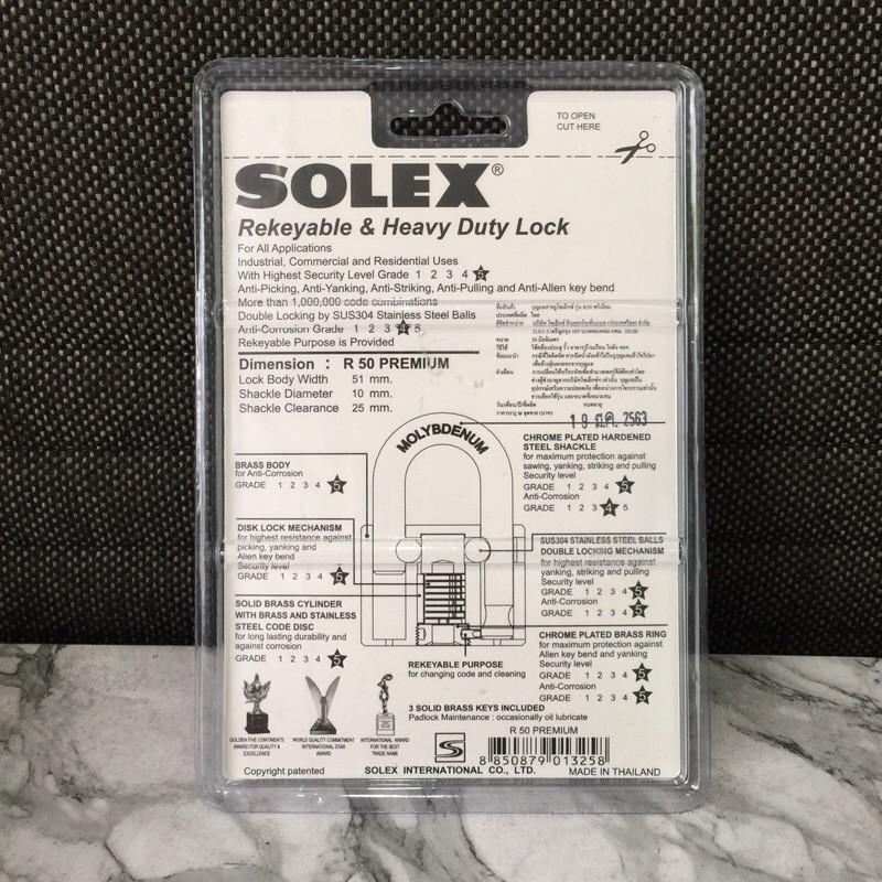 Khóa Solex R50 thân đồng rộng 50mm chìa vuông - MSOFT
