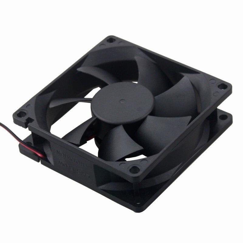 Gdstime 1 Piece DC 24V Dual Ball 80mm x 25mm 8cm 2Pin Heatsink Case Cooling Fan 80*80*25mm 8025 PC Brushless Motor Cooler