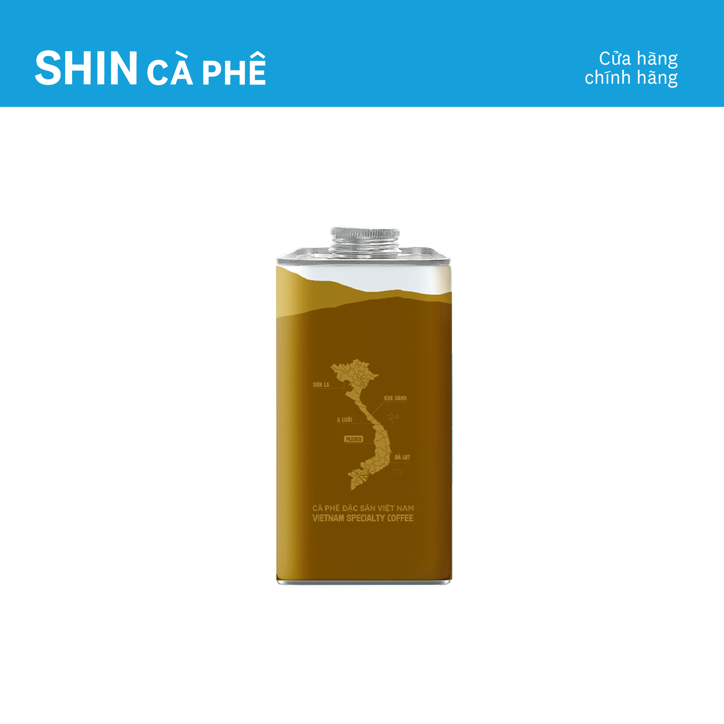 Cà phê Pleiku Blend Organic - SHIN Cà Phê - Cà phê pha thủ công - Hộp thiếc 200 g