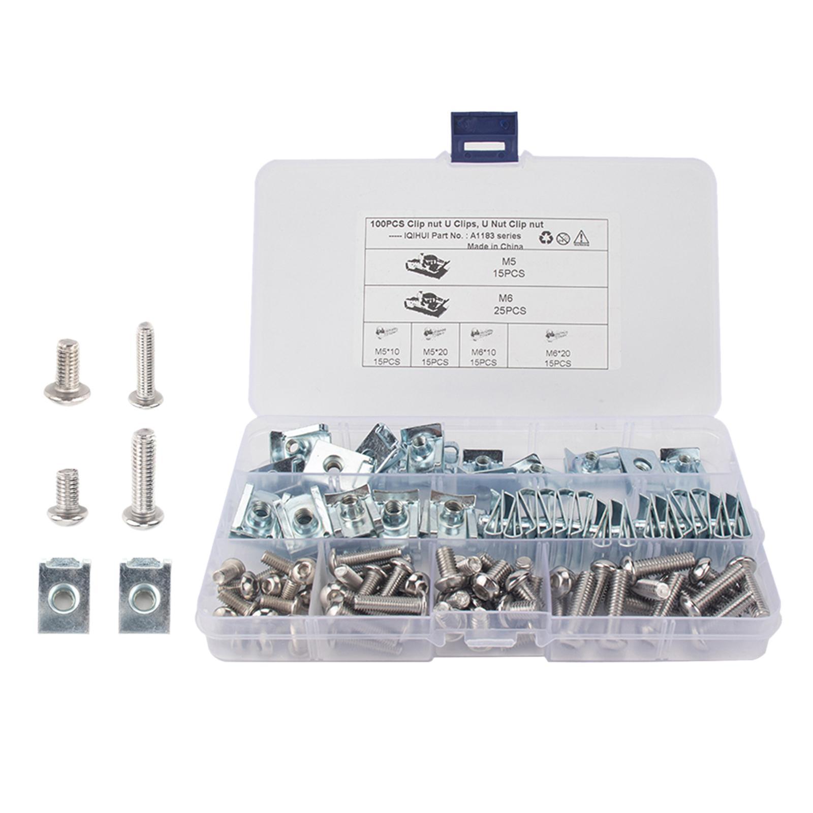 Car Bolt Nut clip Fasteners Kits with Storage Box for Dash Door Panel Interior