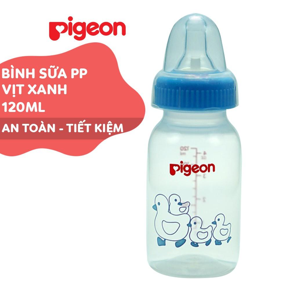 Bình sữa cổ hẹp PP tiêu chuẩn vịt Pigeon 120ml (2018)