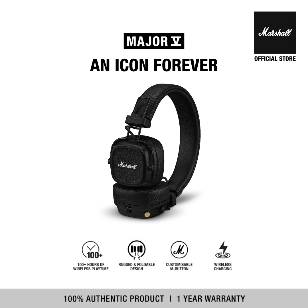 [MÀU MỚI VỀ] Tai nghe Bluetooth Marshall Major V - Pin lên đến 100 giờ - Hàng chính hãng