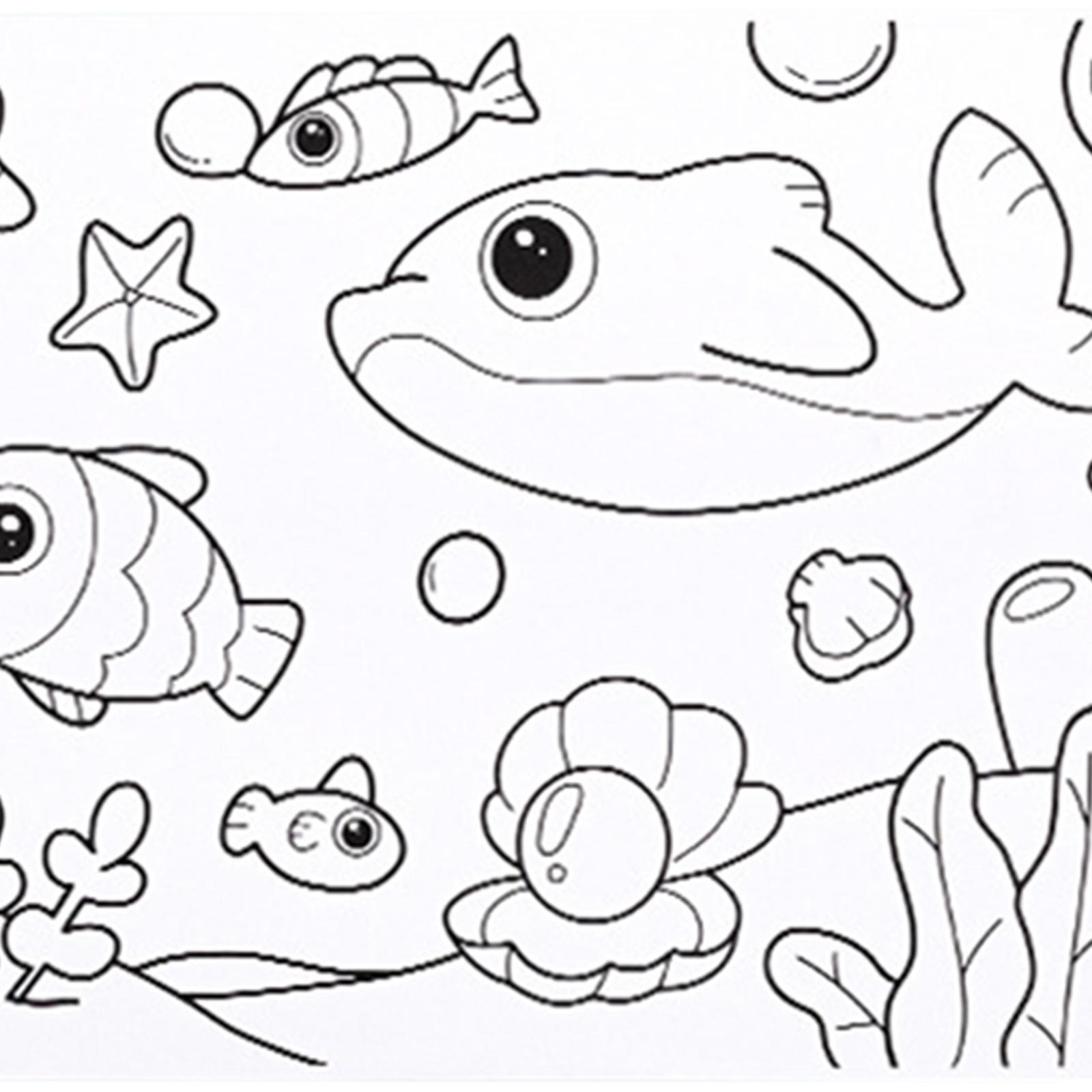 Coloring Paper Roll for Kids, Sticky Drawing Paper Roll for Toddler,Wall Coloring Stickers Set for Gift