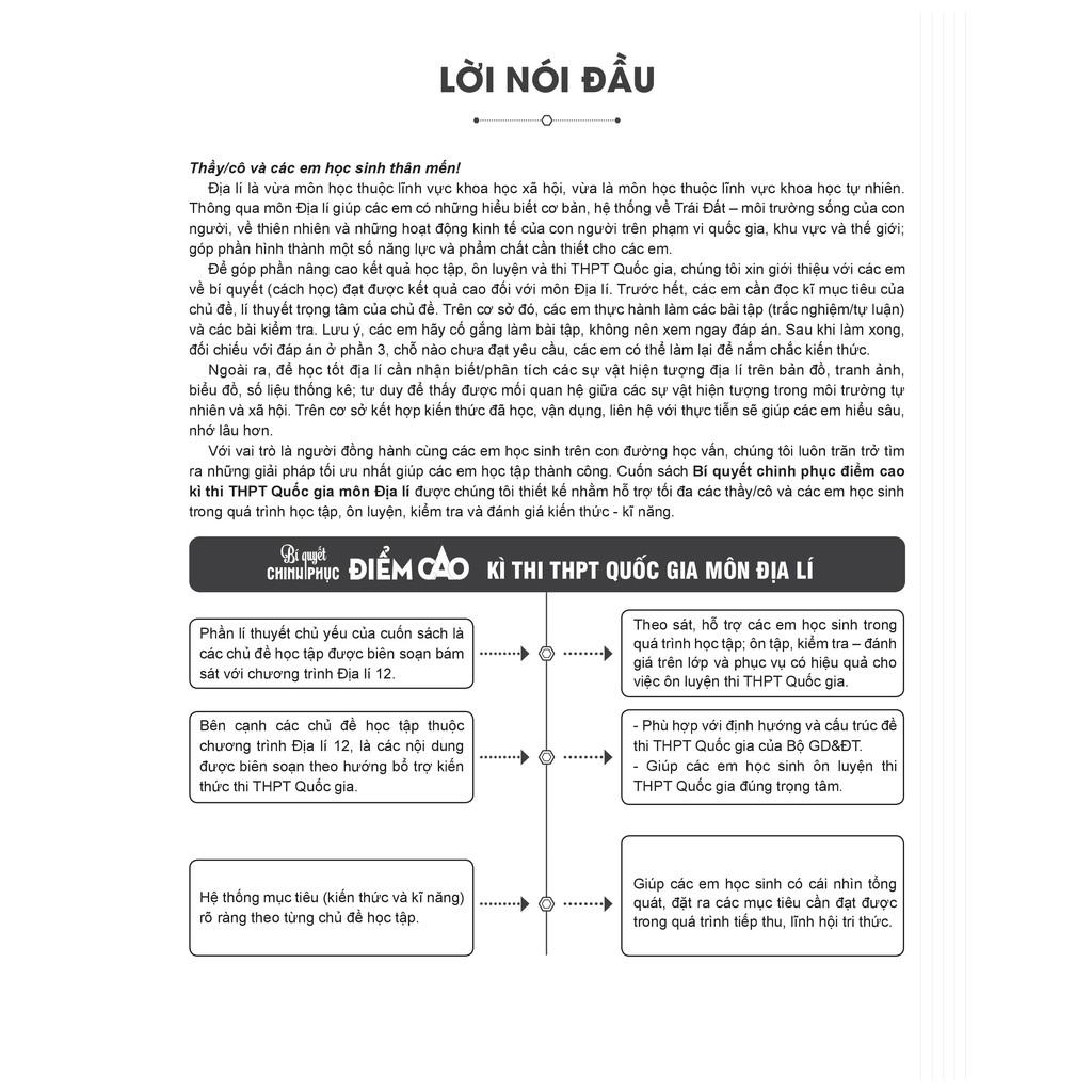 Sách - Bí quyết chinh phục điểm cao kì thi THPT Quốc gia môn Địa lí