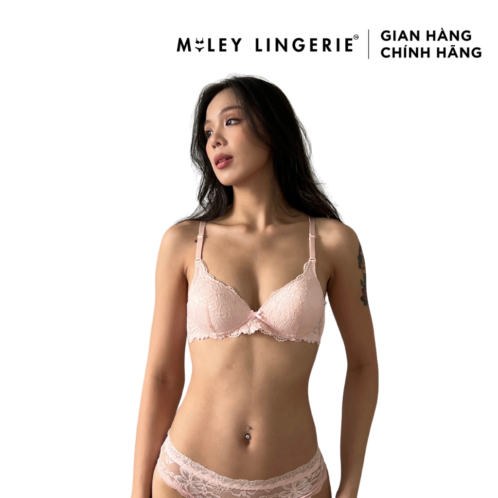 Bộ Áo Ngực Ren Không Gọng và Combo 5 Quần Ren Nữ Tea Rose Miley Lingerie - BRL02005_FLS0203