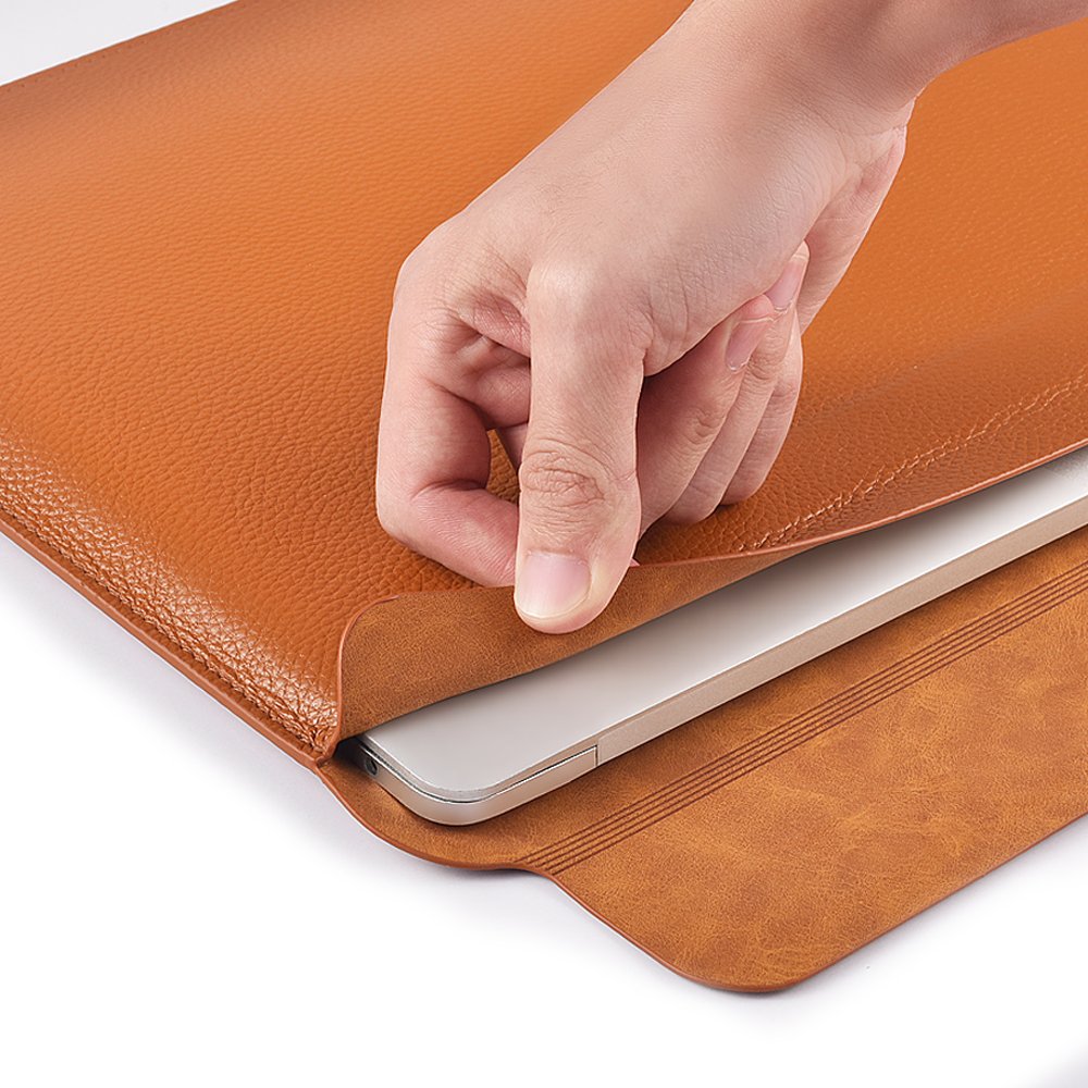 Bao Wiwu Genuine Leather Sleeve Dành cho Macbook Chất liệu Da Cao Cấp, Chống Thấm Nước - Hàng Chính Hãng