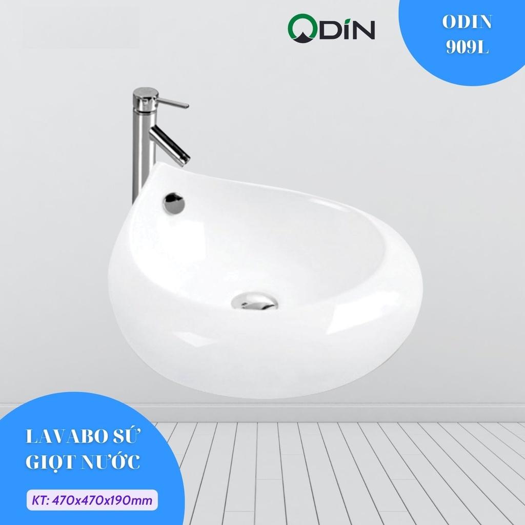 Lavabo sứ giọt nước để bàn ODIN 909L