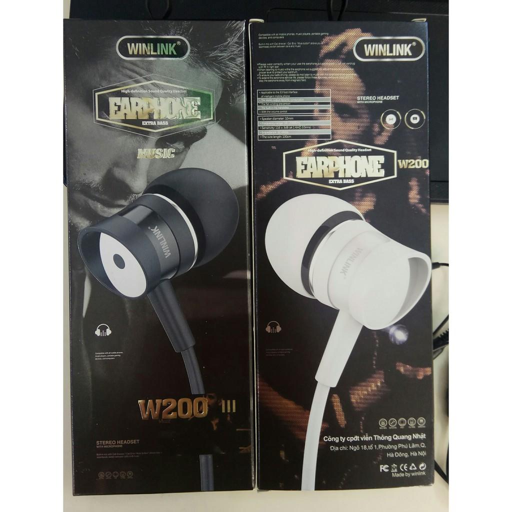 Tai nghe điện thoại có dây Winlink W200 jack 3.5mm có mic - giá rẻ