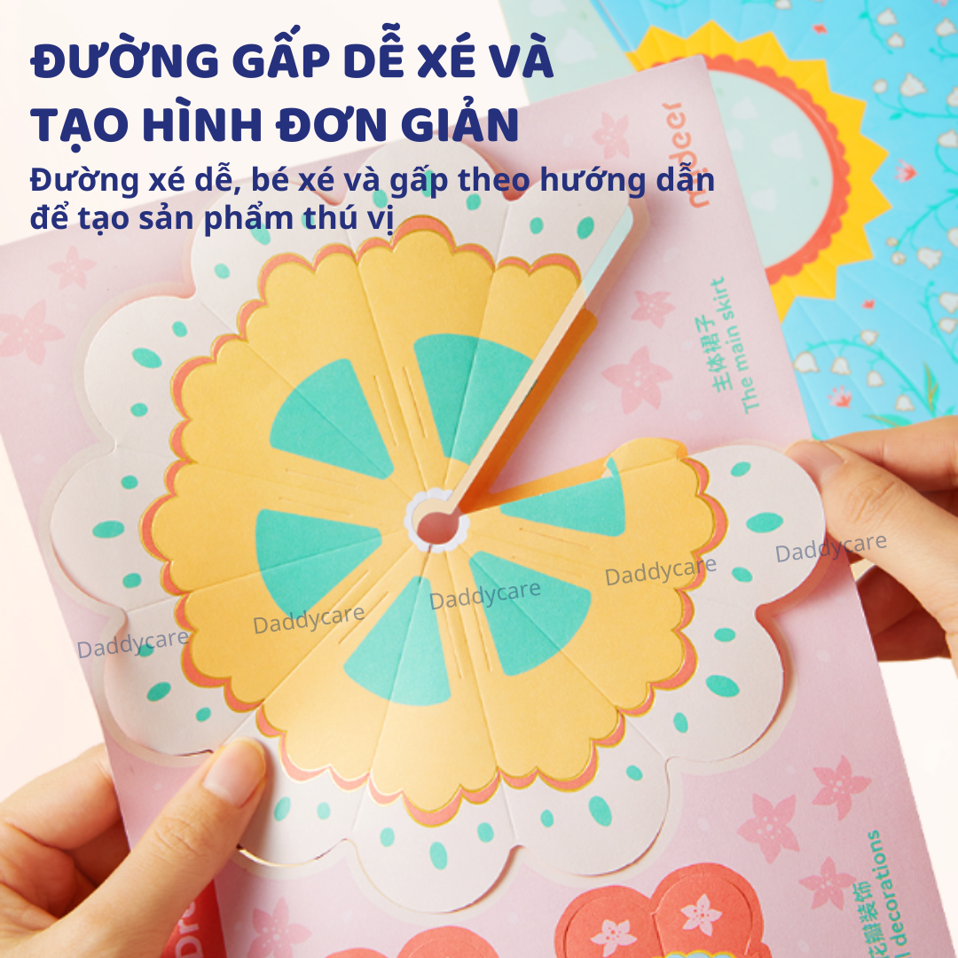 Đồ Chơi Cho Bé Gái Thẻ tô màu giấy thủ công Mideer Paper Craft Coloring