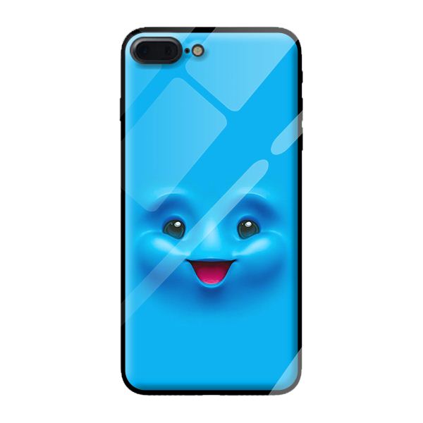 Ốp lưng kính cường lực cho iPhone 8 Plus MẶT CƯỜI 2 - Hàng chính hãng