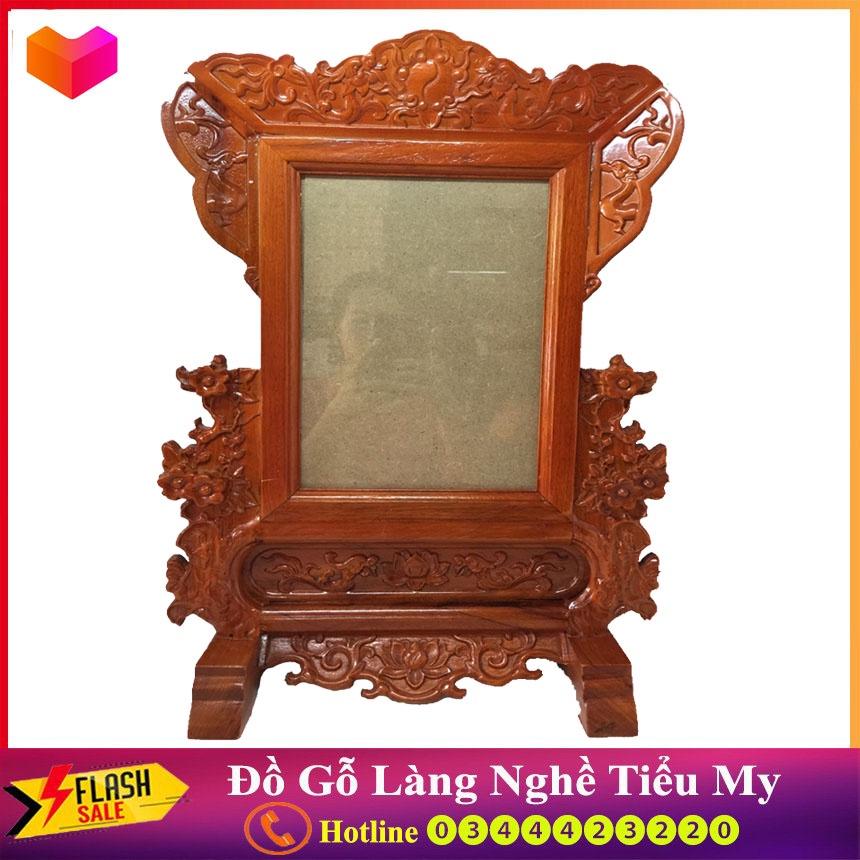 Khung Ảnh Thờ Hoa Mai Gỗ Hương Rát Vàng Khung 20 X 30