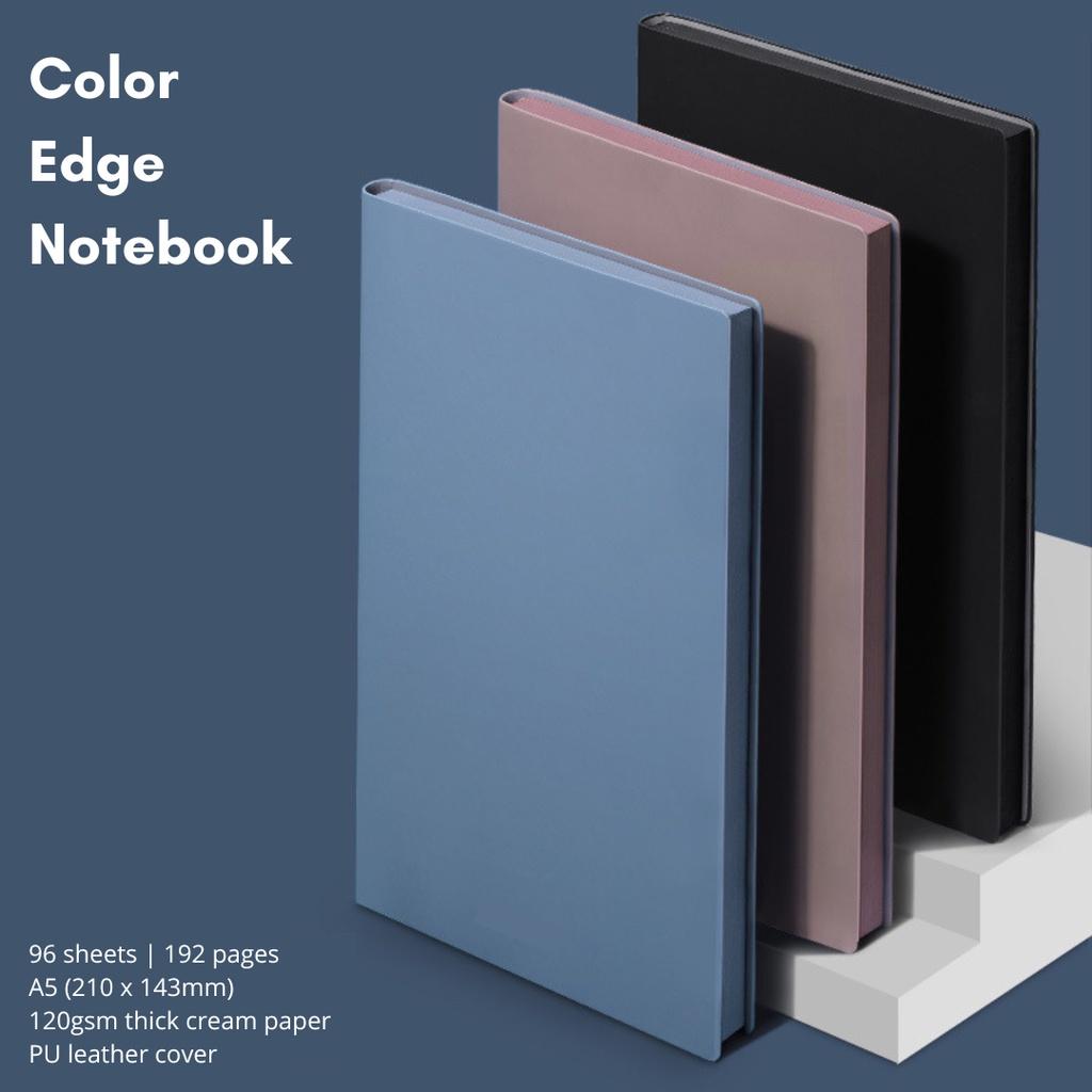 Color Edge Notebook - Sổ Tay Bìa Da Mềm - Sổ Ghi Chép A5 ruột Kẻ Ngang 120 gsm - Sổ bìa da PU chống thấm nước