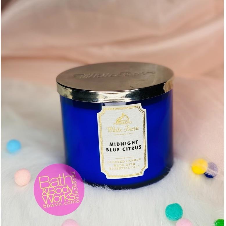 Nến thơm Bath and Body Works Midnight Blue Citrus 3 bấc