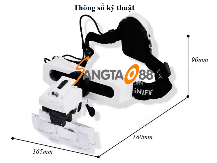 Kính lúp chuyên dụng đeo trán sửa chữa đồ điện tử, đọc sách đa năng cao cấp version6 9892E1