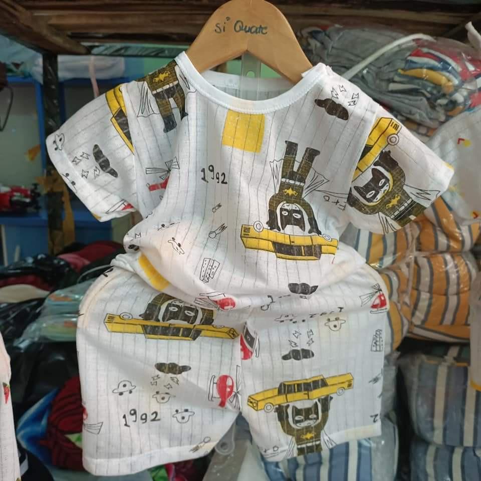 BỘ COTTON GIẤY CỘC TAY CHO BÉ 3-16 KG GIAO NGẪU NHIÊN