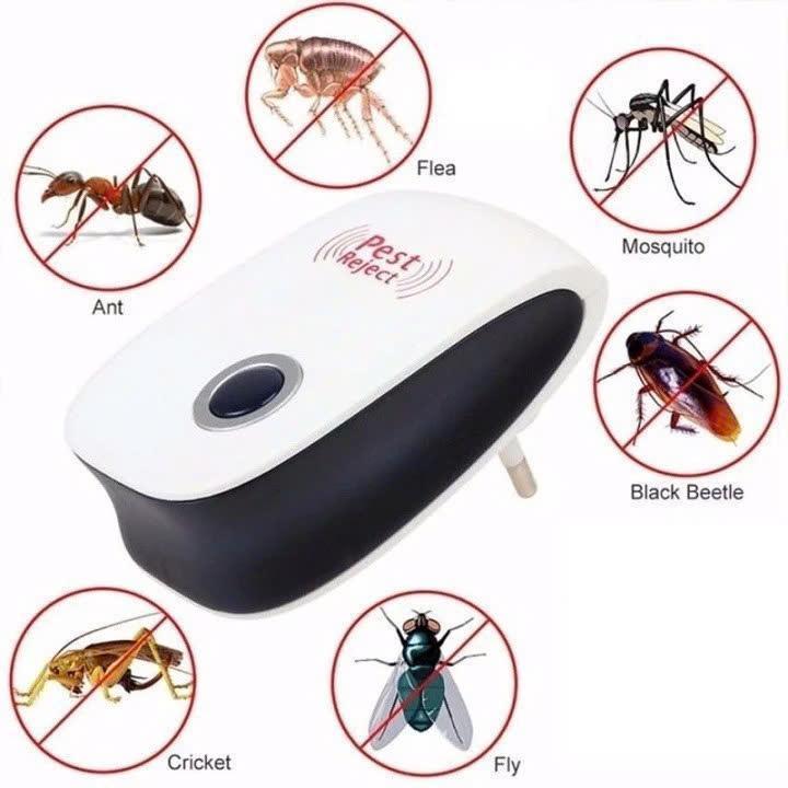 Máy đuổi côn trùng bằng sóng siêu âm.Máy đuổi ruồi muỗi. Máy đuổi chuột, đuổi muỗi, thiết bị đuổi côn trùng Pest Reject Đèn Bắt Muỗi