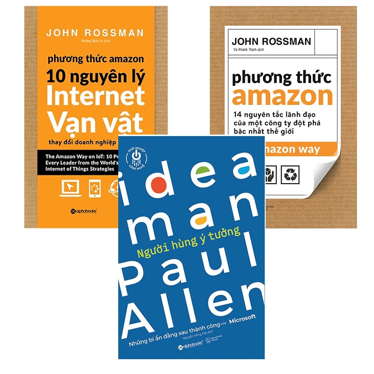 Combo Sách : Phương Thức Amazon – 10 Nguyên Lý Internet Vạn Vật + Phương Thức Amazon  + Khởi Nghiệp Công Nghệ - Người Hùng Ý Tưởng