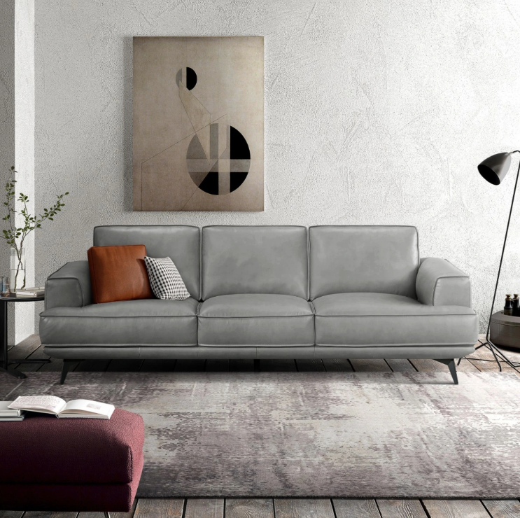Sofa băng da hiện đại JNSL11 Juno Sofa KT Ngang 249cm x Cao 86cm x Sâu 94cm