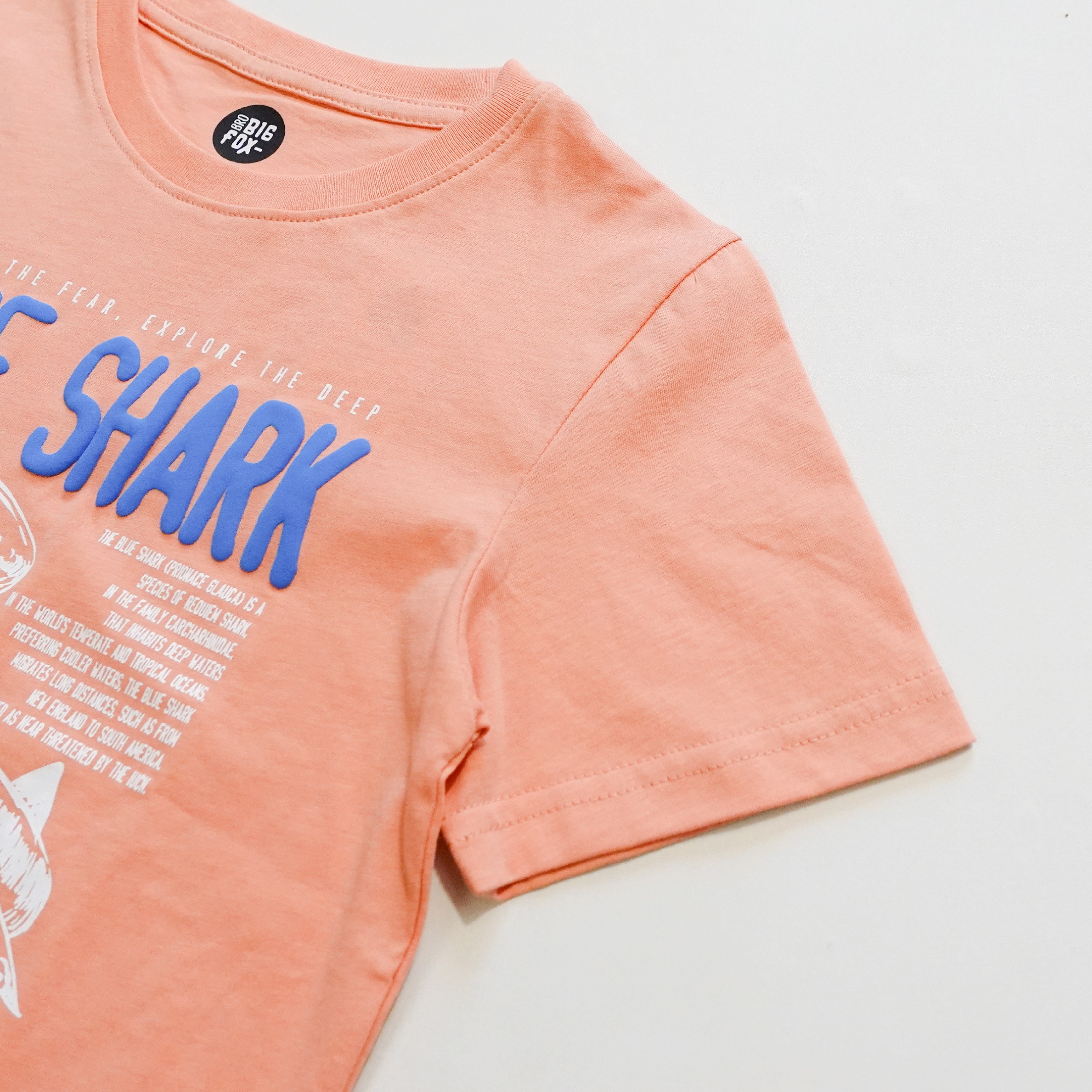 Bộ đồ bé trai ngắn tay Bigfox Miss Meow size đại mùa hè mặc nhà vải cotton cho trẻ em 3-11 tuổi 35kg