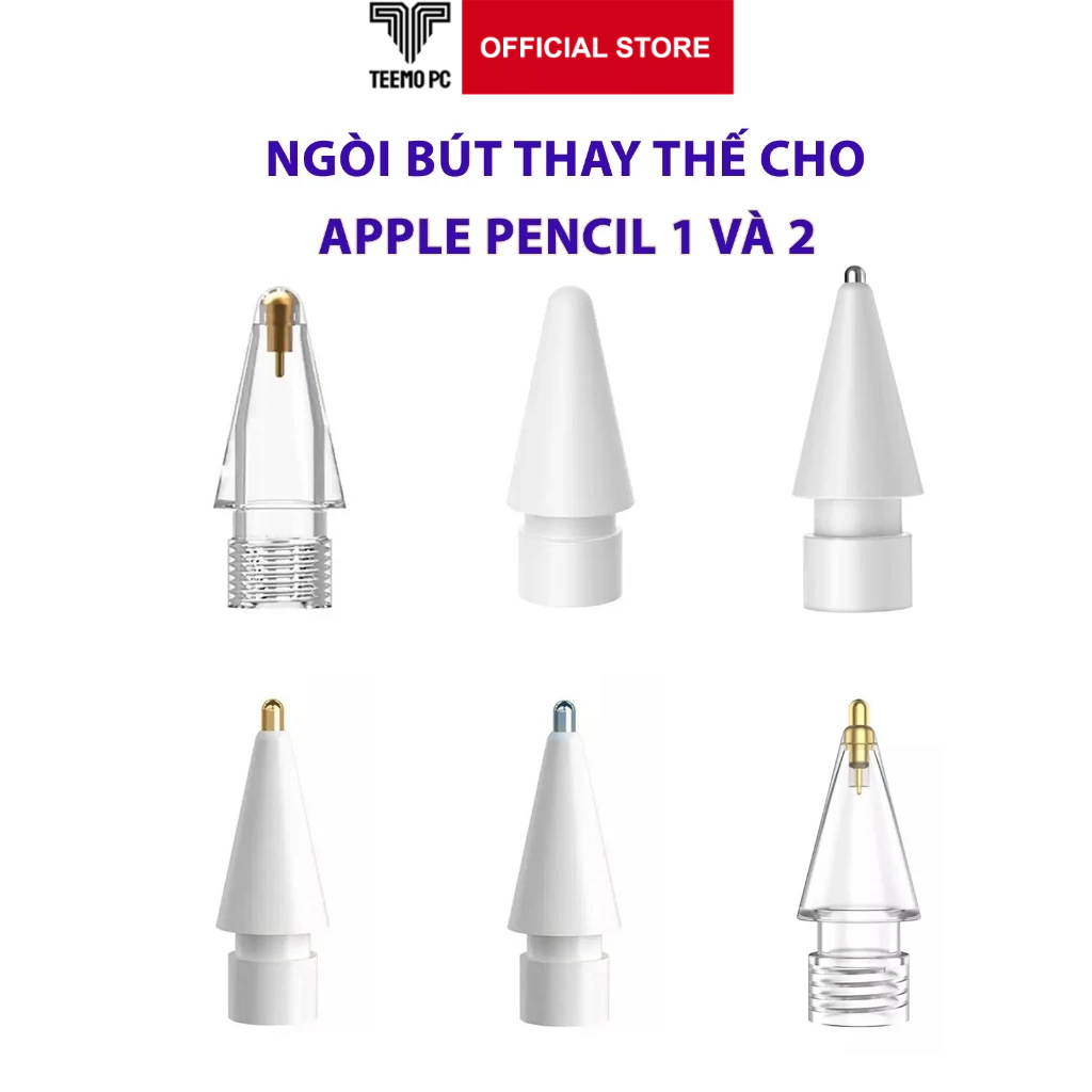 [Siêu Bền] Ngòi Bút Kim Loại Thay Thế Cho Bút Cảm Ứng  Apple Pencil1 Pencil2 Chuyên Dùng Cho Paperlike Teemo PC - Hàng Chính Hãng