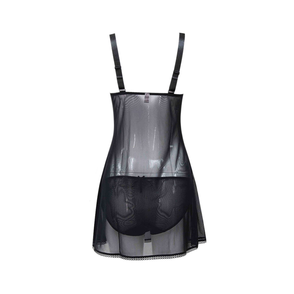 Đầm ngủ cổ chữ V, xẻ sâu Bon Bon  - IL9192