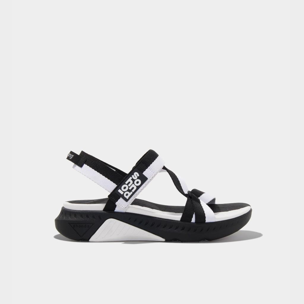 Giày Sandals Shondo Unisex F7 Half Trắng Đen F7H1010