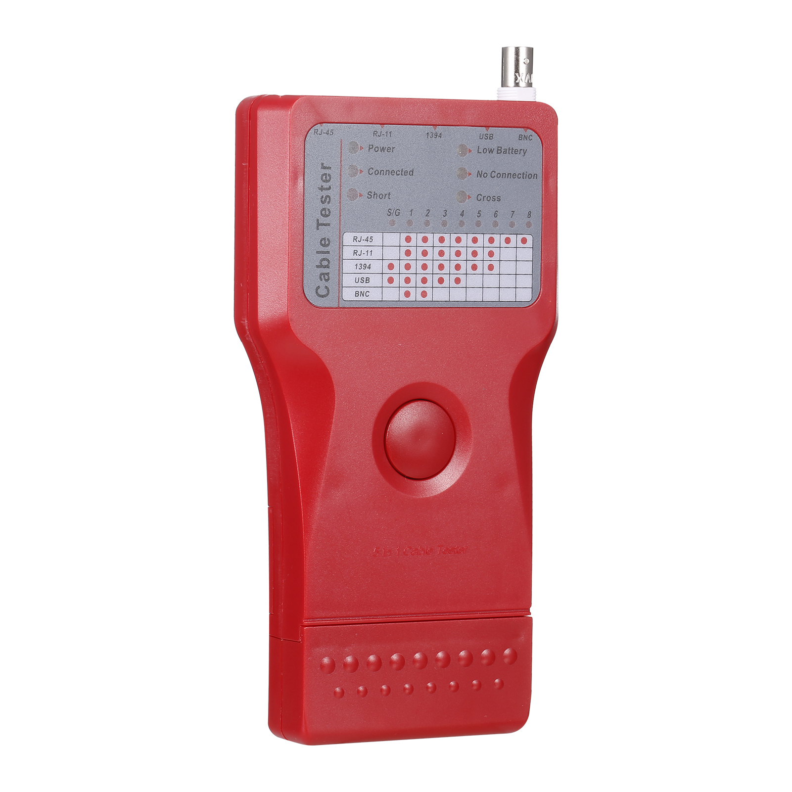 Bộ Kiểm Tra Cáp Mạng Đa Chức Năng 5 Trong 1 RJ45 RJ11 Utp Stp BNC Cable Tester 1394 Line Tester Với Bộ Điều Khiển Từ Xa