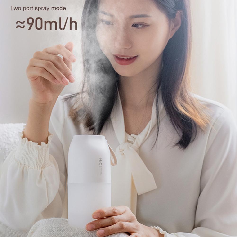 Không Dây Máy Tạo Độ Ẩm Không Khí Thơm Khuếch Tán 2000MAh Pin Sạc Đôi Vòi Phun Máy Khuếch Tán Tinh Dầu Phun Sương Tạo Máy Phun Sương Tạo Độ Ẩm