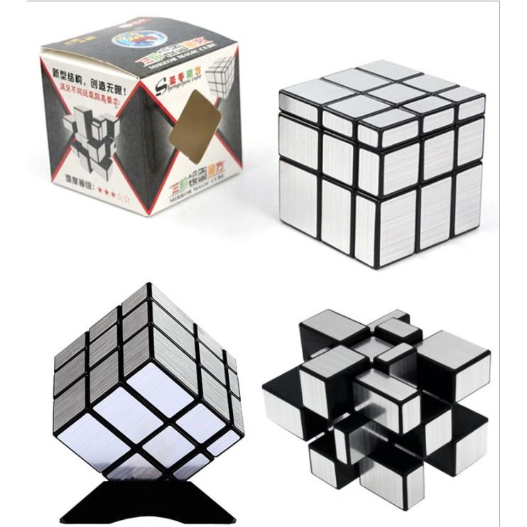 Đồ chơi Rubik 3x3x3 Mirror - Tráng Gương Vàng Cao Cấp ( 2 Màu Vàng, Bạc)