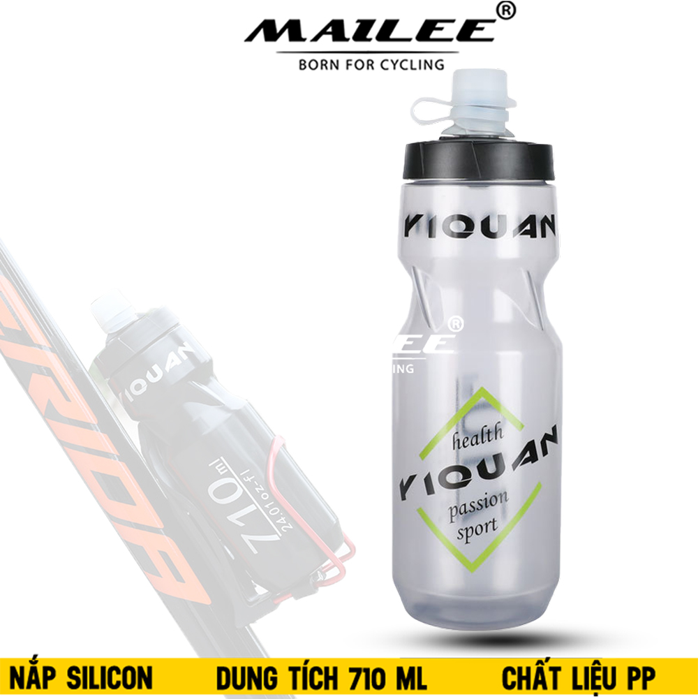 Bình nước xe đạp siêu nhẹ YQ-710 dung tích 710ml, chất liệu nhựa PP, tiện dụng cho xe đạp MTB và đường phố (không kèm giá đỡ bình nước xe đạp), để uống khi đạp xe ngoài trời - Mai Lee