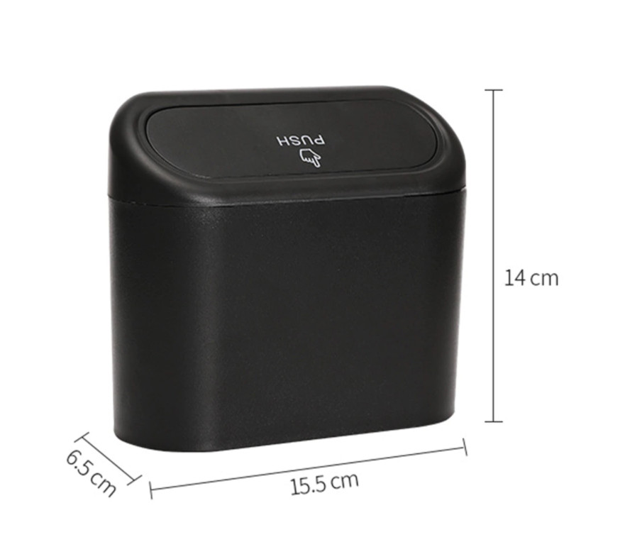 Thùng rác mini ô tô Trash Can Push USA ABS GM XY-L006