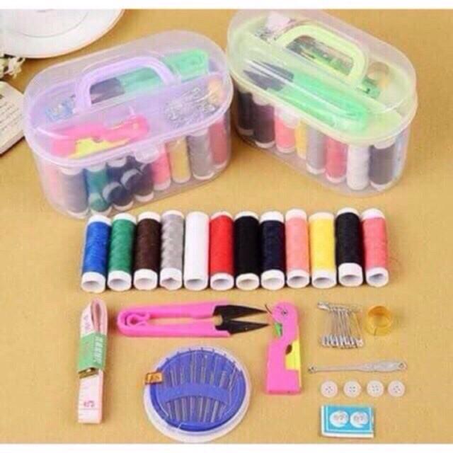 Hộp kim chỉ 55 món tiện dụng -Hộp kim chỉ đa năng tiện dụng hộp kim chỉ may vá quần áo