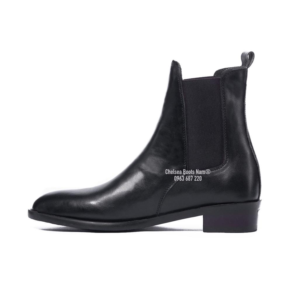 Giày Bốt Nam, 4cm Heels Chelsea Boots Da Bò Classic