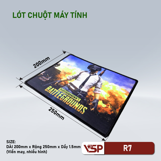 Lót chuột VSP (Pad Mouse) PAD R7 (200*250*1.5mm)-HÀNG CHÍNH HÃNG