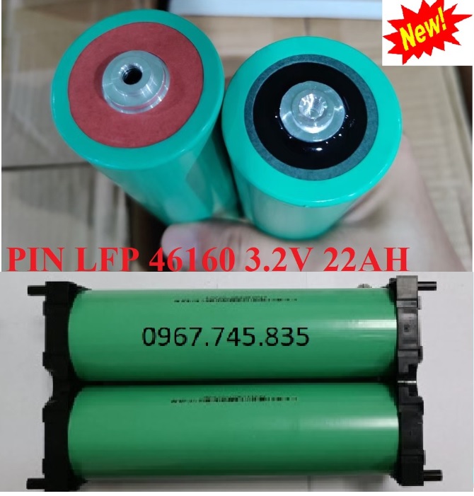 Pin sắt photphat lifepo4 46160 3.2V 22Ah kèm khung cầu nối