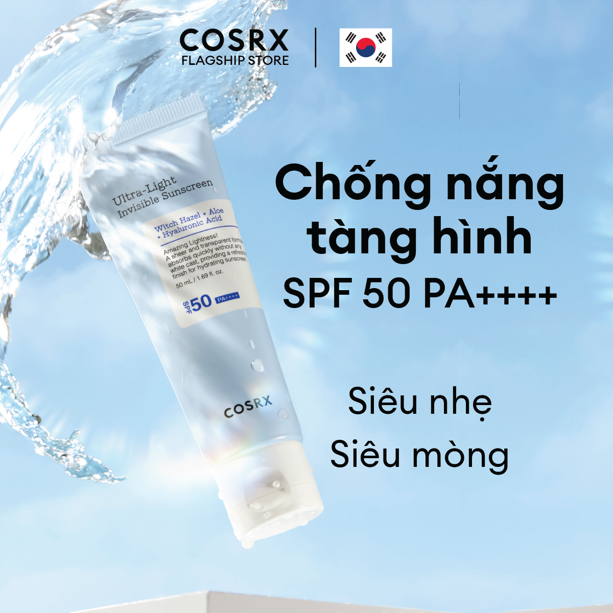 Kem chống nắng COSRX Ultra-Light Invisible Sunscreen SPF50 PA++++