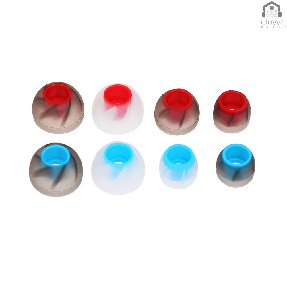 Set 12 cặp 24 miếng đệm tai nghe nhét tai L M S 4.5mm bằng silicon mềm
