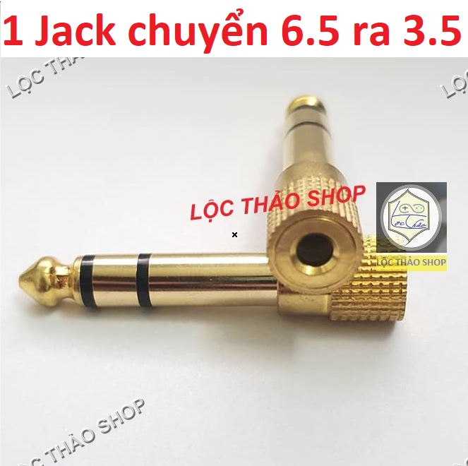 Jack chuyển 6.5 ra 3.5 Đầu chuyển Jack 6.5 sang jack 3.5 - 1 CÁI