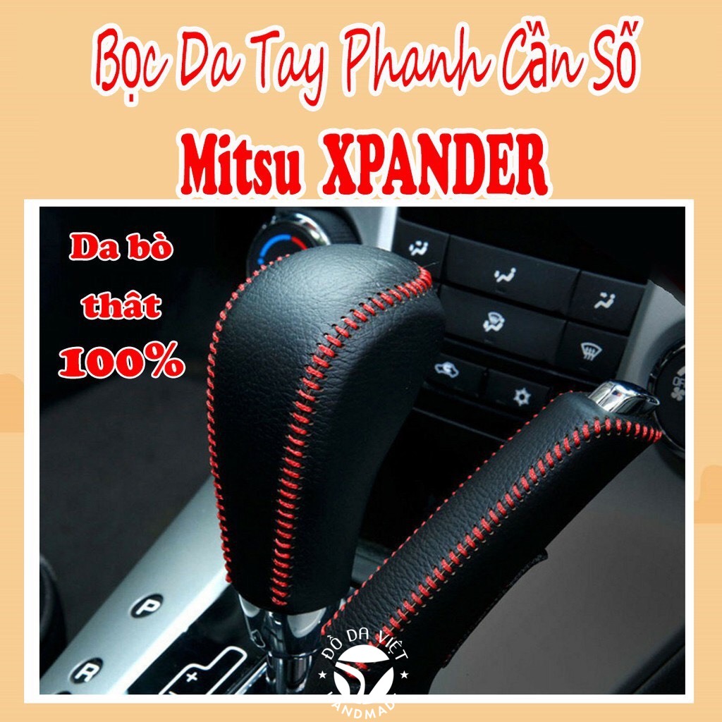 BỌC CẦN SỐ, PHANH TAY MITSU XPANDER AT, DA BÒ THẬT, BẢO HÀNH 2 NĂM- số tự động