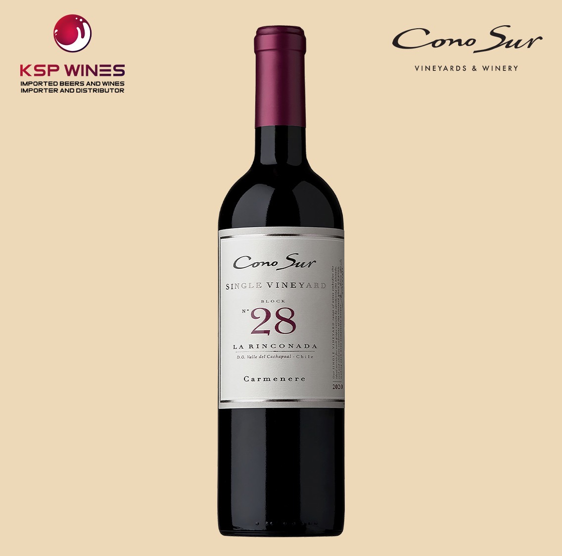 RƯỢU VANG ĐỎ CHILE SINGLE VINYARD 28 CARMENERA