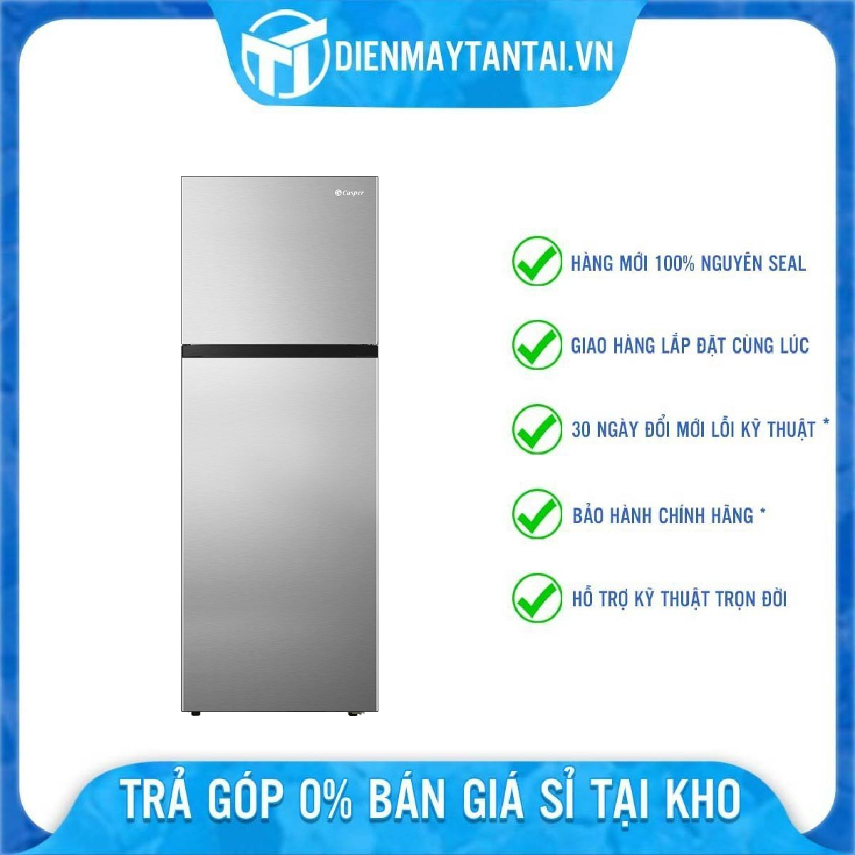 Tủ lạnh Casper Inverter 261 lít RT-275VG Model 2021 - Hàng chính hãng