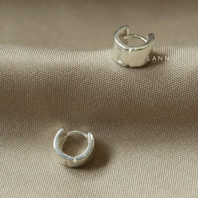 Khuyên vòng trơn bản 5mm chốt gài S925 LANN